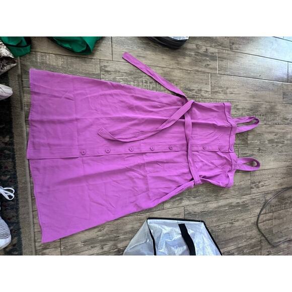 Everlane Women's Purple Japanese GoWeave Picnic Button Down Dress Size 16 - Picture 5 of 10